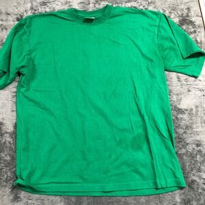 Dream USA T-Shirt Mens XL Green Solid Short Sleeve Crew Neck Heavy Cotton 1017